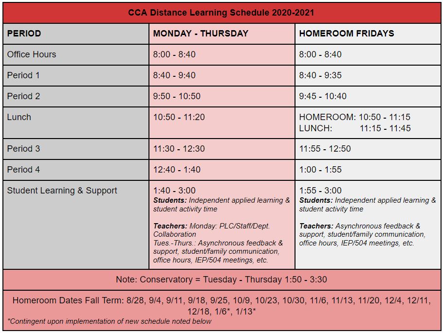 Canyon Crest Academy Bell Schedule